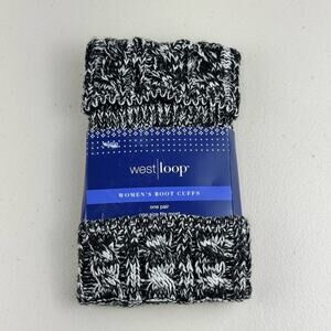 West Loop Black and White Women’s Boot Cuffs One Size